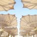 Big umbrella structure of al masjid al nabawi from the holy land and beautiful building structure madinah saudi arabia
